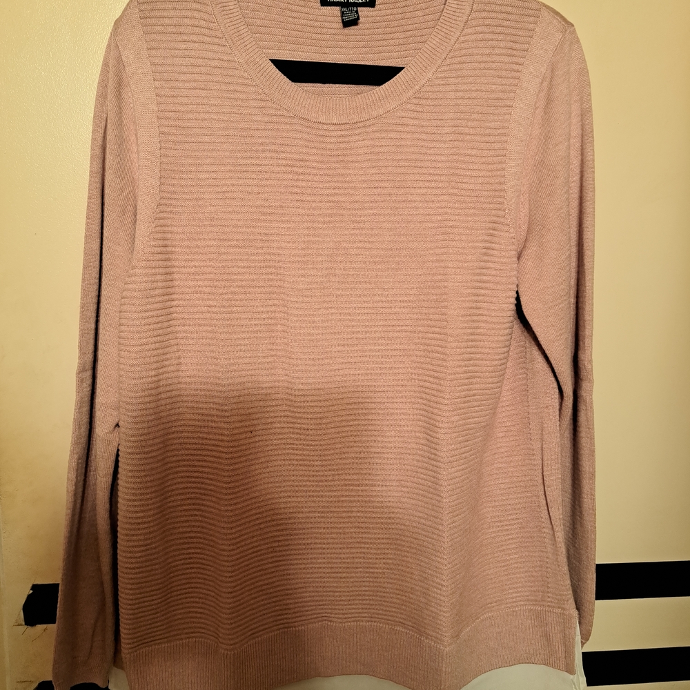 Hilary Radley Blush Ribbed Knit Top